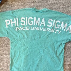 Spirit Mint Green Crewneck Tee with White Logo Tag